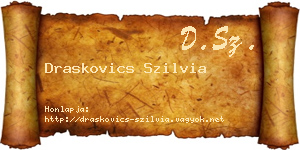 Draskovics Szilvia névjegykártya