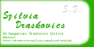 szilvia draskovics business card